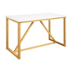 Стол SoBuy FWT72-WN, коричневый/белый цвет цена и информация | Кухонные и обеденные столы | hansapost.ee