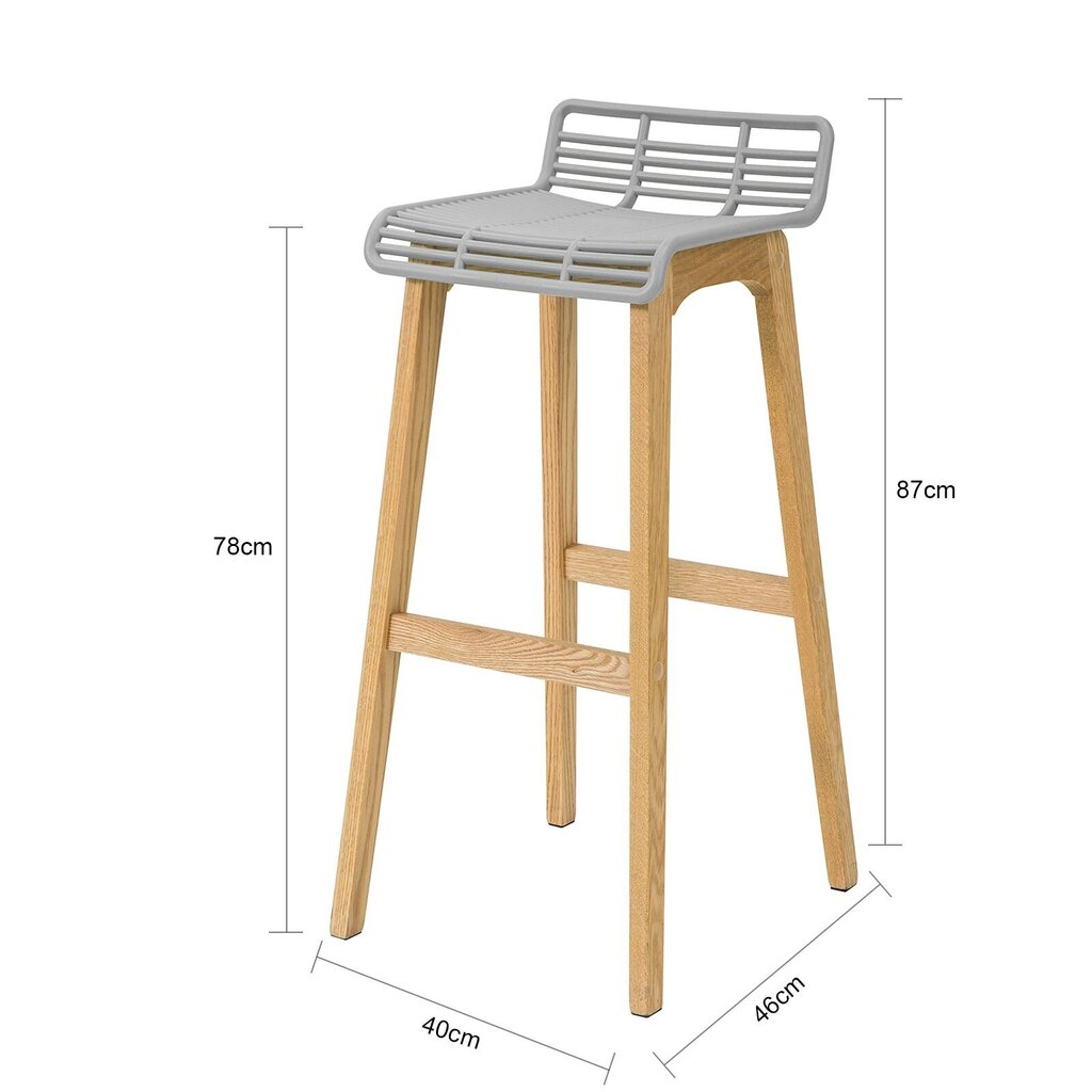 Tool SoBuy FST76-HG, pruun/hall цена и информация | Köögitoolid, söögitoolid | hansapost.ee