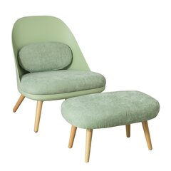 Кресло с подставкой для ног SoBuy FST63-GR, зеленое цена и информация | Кресла | hansapost.ee