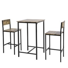 Комплект кухонной мебели из 3-х предметов SoBuy OGT27-F, коричневый цвет цена и информация | Комплекты мебели для столовой | hansapost.ee