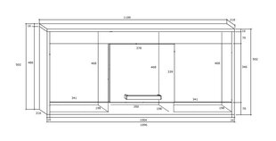 Seinakapp Meblocross Maximus 1D, tume tamm/valge hind ja info | Elutoa kapid | hansapost.ee