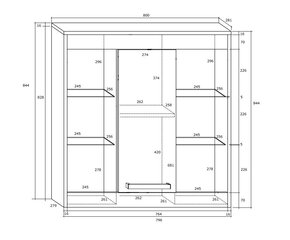 Seinariiul Meblocross Maximus 1D, tamm/valge hind ja info | Elutoa kapid | hansapost.ee