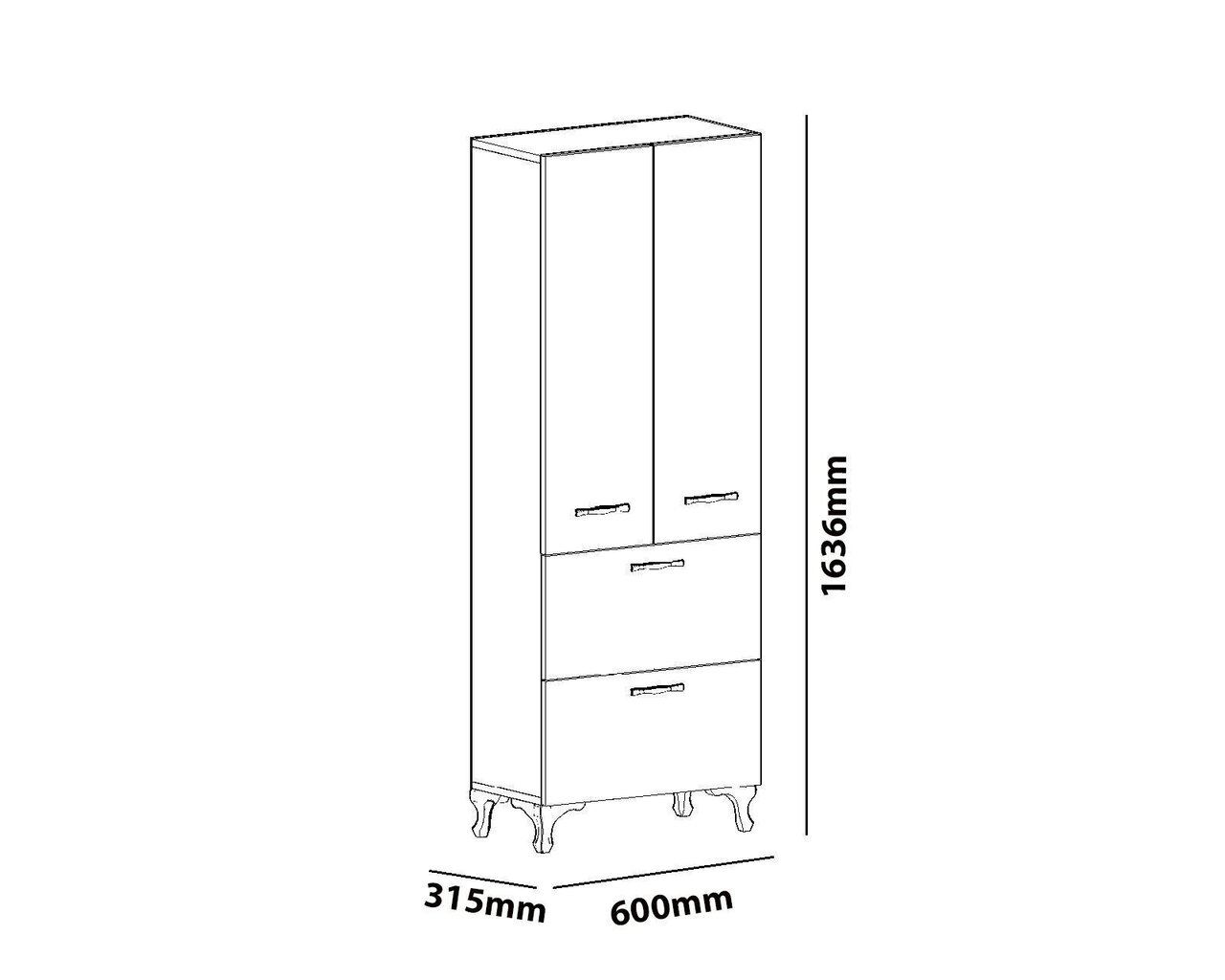 Kapp Kalune Design Yasam, valge hind ja info | Elutoa kapid | hansapost.ee