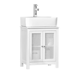 Шкаф для ванной SoBuy BZR35-W, белый цена и информация | Шкафчики для ванной | hansapost.ee