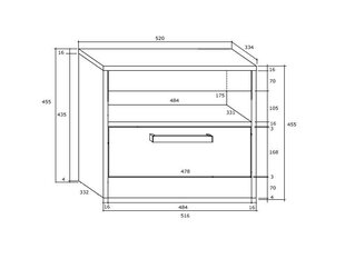 Öökapp Meblocross Maximus, tume tamm/valge price and information | Nightstands | hansapost.ee