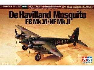 Tamiya - De Havillan Mosquito FB Mk.VI/NF Mk.II, 1/72, 60747 цена и информация | Tamiya Детям от 3 лет | hansapost.ee