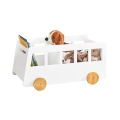 Lastetoa riiul SoBuy KMB41-W, valge цена и информация | Полки для книг и игрушек | hansapost.ee