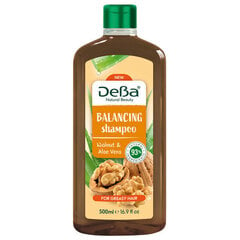 Tasakaalustav šampoon kreeka pähklite ja aaloega DeBa, 500 ml hind ja info | Šampoonid | hansapost.ee