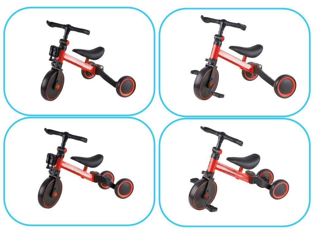 Krossi trikiratas Trike Fix Mini 3in1 pedaalidega, punane hind ja info | Kolmerattalised jalgrattad lastele | hansapost.ee