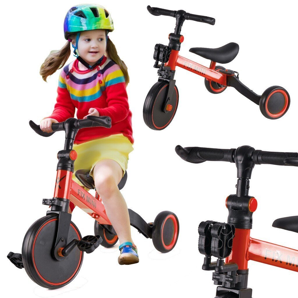 Krossi trikiratas Trike Fix Mini 3in1 pedaalidega, punane цена и информация | Kolmerattalised jalgrattad lastele | hansapost.ee
