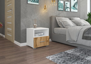 Öökapp ADRK Furniture Emi 08, valge hind ja info | Öökapid | hansapost.ee