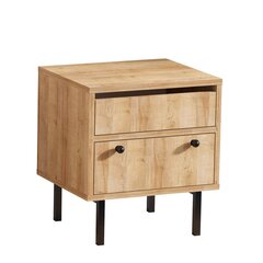 Ночной столик Kalune Design 793, 50 см, коричневый/черный цена и информация | Ночные шкафы | hansapost.ee