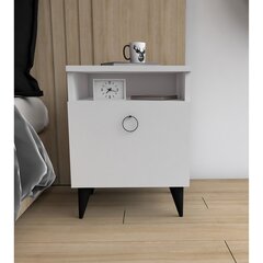 Ночной столик Kalune Design 835, 52 см, белый цена и информация | Прикроватные тумбочки | hansapost.ee