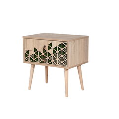 Ночной столик Kalune Design 869, 61 см, дуб/темно-зеленый цена и информация | Прикроватные тумбочки | hansapost.ee
