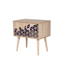 Ночной столик Kalune Design 869, 61 см, дуб/темно-синий цена и информация | Прикроватные тумбочки | hansapost.ee