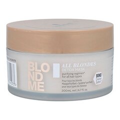 Маска для волос Schwarzkopf Blondme Detox Keratin, 200 мл цена и информация | Средства для укрепления волос | hansapost.ee