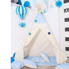 Детская индейская палатка Springos с облаками цена и информация | Детские домики | hansapost.ee