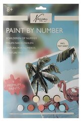 Värvimine numbrite järgi Nassau Flamingo, 33,5x23,8cm hind ja info | Maalimiskomplektid numbrite järgi | hansapost.ee