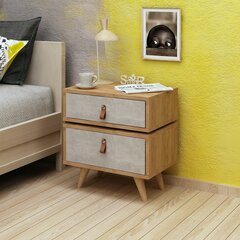Ночной шкаф Kalune Design Olenj, коричневый цена и информация | Прикроватные тумбочки | hansapost.ee