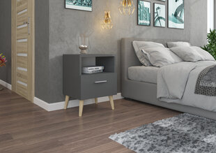 Тумбочка ADRK Furniture Logan 11, серая цена и информация | Прикроватные тумбочки | hansapost.ee
