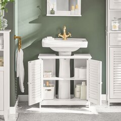 Шкаф для ванной SoBuy FRG237-II-W, белый цвет цена и информация | Шкафчики для ванной | hansapost.ee