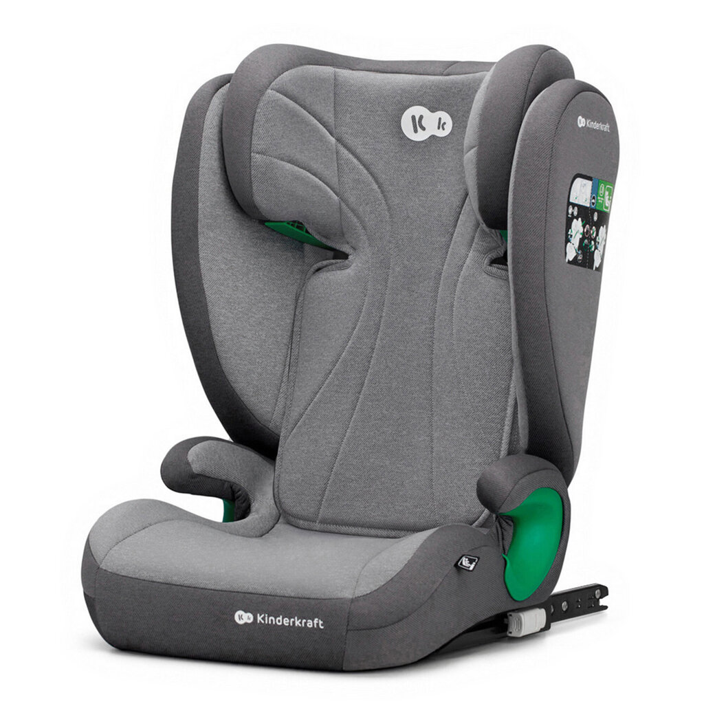 Kinderkraft turvatool Junior Fix 2 i-Size 15-36 kg Isofix, Rocket Grey цена и информация | Turvatoolid ja turvahällid | hansapost.ee