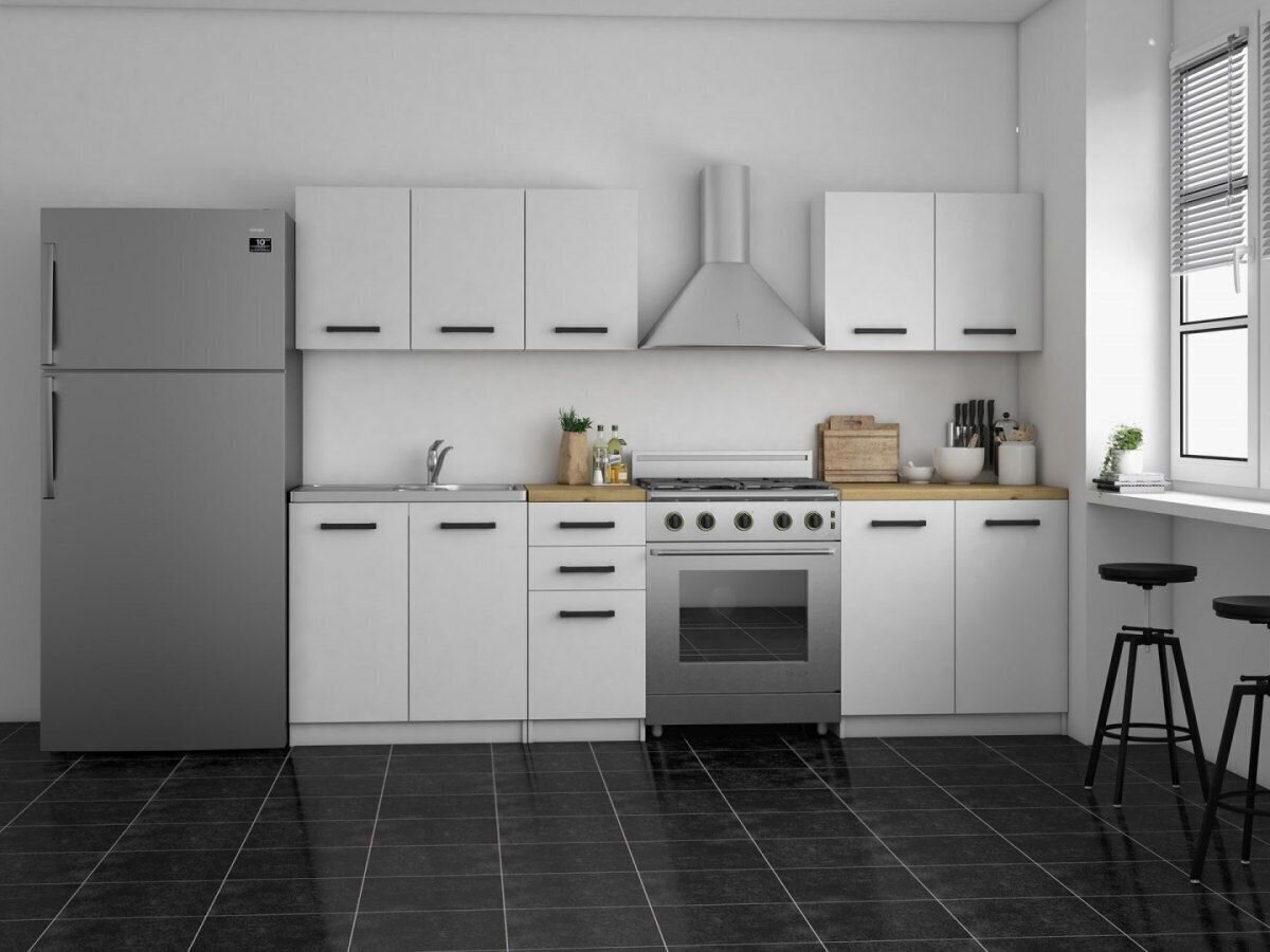 Eraldiseisev köögikapp D-45/82, valge цена и информация | Köögikapid | hansapost.ee