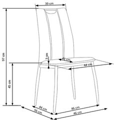 4-tooli komplekt Halmar K187, must price and information | Köögitoolid, söögitoolid | hansapost.ee