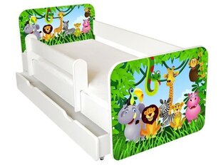 Кровать с матрасом, ящик для белья и съемной защитой Ami 1, 160x80cm цена и информация | Детские кровати | hansapost.ee