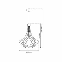 Milagro подвесной светильник Cesta Black цена и информация | Потолочный светильник, 38 x 38 x 24 см | hansapost.ee