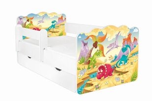 Кровать с матрасом, ящиком для белья и съемной защитой ALEX 32, 140x70 см цена и информация | Детские кровати | hansapost.ee