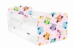 Кровать с матрасом, ящиком для белья и съемной защитой ALEX 53, 140x70 см цена и информация | Детские кровати | hansapost.ee