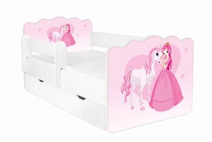 Кровать с матрасом, ящиком для белья и съемной защитой ALEX 9, 160x80 см цена и информация | Детские кровати | hansapost.ee
