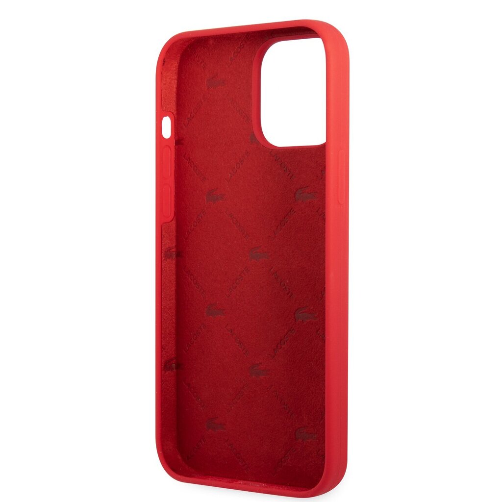 Lacoste Liquid Silicone Glossy Printing Logo Case for iPhone 13 Pro Red цена и информация | Telefonide kaitsekaaned ja -ümbrised | hansapost.ee