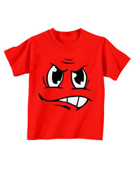 Детская футболка "Сердитое лицо" цена и информация | Оригинальные футболки | hansapost.ee