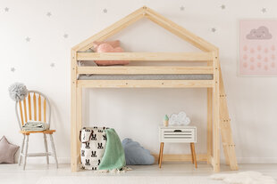 Кровать с лестницей Dalida, 80х200 см, цвета дуба цена и информация | Детские кровати | hansapost.ee