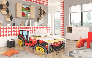 Lastevoodi ADRK Furniture Tractor, 140x70cm, punane цена и информация | Детские кровати | hansapost.ee