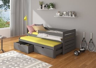 Детская кровать ADRK Furniture Tomi 180x80 с боковой защитой, темно-серая цена и информация | Детские кровати | hansapost.ee