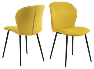 Обеденные стулья Evelyn, 2 шт, желтые цена и информация | Стулья для кухни и столовой | hansapost.ee