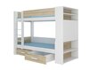 Voodi ADRK Furniture Garet 90x200 cm, valge/tamm цена и информация | Lastevoodid | hansapost.ee