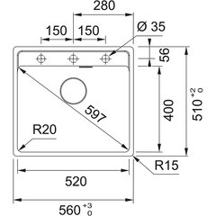 Кухонная мойка из каменной массы Franke Maris MRG 610-52 A цена и информация | Раковины на кухню | hansapost.ee