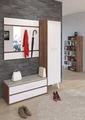 Комплект мебели для прихожей Nordis, коричневый/белый цена и информация | Комплекты в прихожую | hansapost.ee
