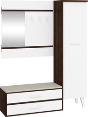 Комплект мебели для прихожей Nordis, темно-коричневый/белый цена и информация | Комплекты в прихожую | hansapost.ee