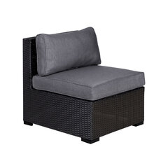 Средняя часть модульного дивана SEVILLA NEW, черная цена и информация | Садовые стулья, кресла, пуфы | hansapost.ee