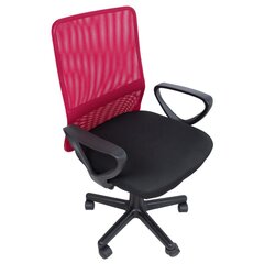 Töötool BELINDA, 59x56xH86,5-98,5cm, must/punane, polüesterkangas, plastik price and information | Office chairs | hansapost.ee