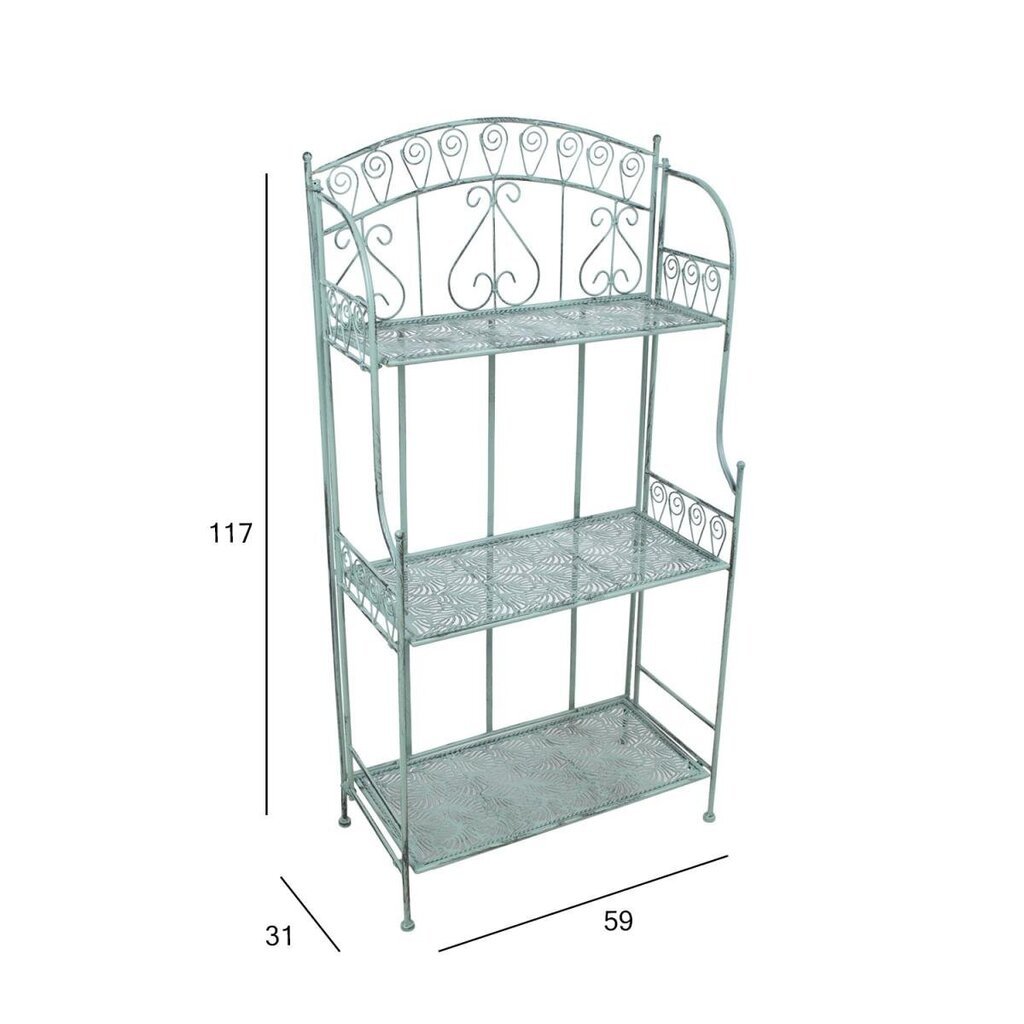 Riiul MINT 59x31xH117cm, antiikroheline цена и информация | Aiatoolid, rõdutoolid | hansapost.ee