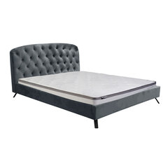Кровать AURORA 160x200 см, серый бархат цена и информация | Кровати | hansapost.ee