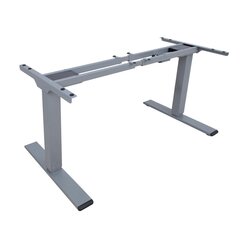 Töölaud ERGO OPTIMAL 2-mootoriga 140x80cm, hallikasvalge hind ja info | Arvutilauad, kirjutuslauad | hansapost.ee