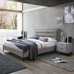 Кровать CELINE 160x200cм, с матрасом HARMONY DUO, серо-бежевый цена и информация | Кровати | hansapost.ee