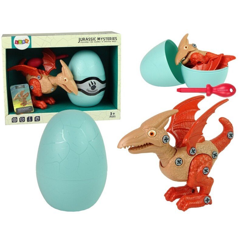 Set Dinosaur Pterodactyl with Egg DIY Screwdriver Red цена и информация | Klotsid ja konstruktorid | hansapost.ee